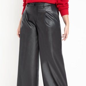 Vegan Leather Wide Leg Pant